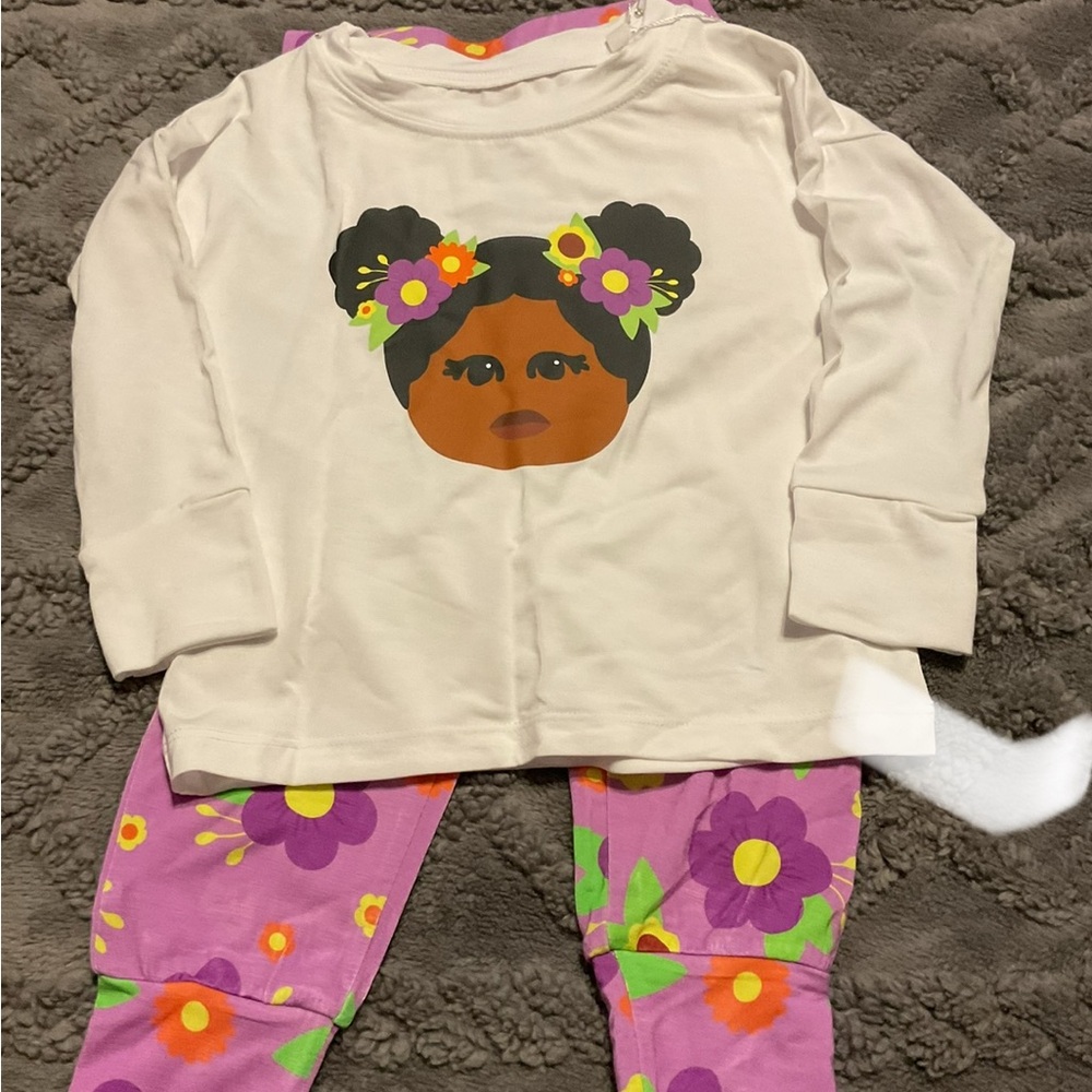 Floral Graphic Pajama Set